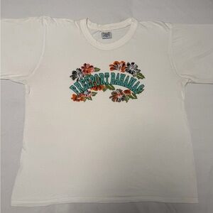 Ladies Tropical Floral Tee - White